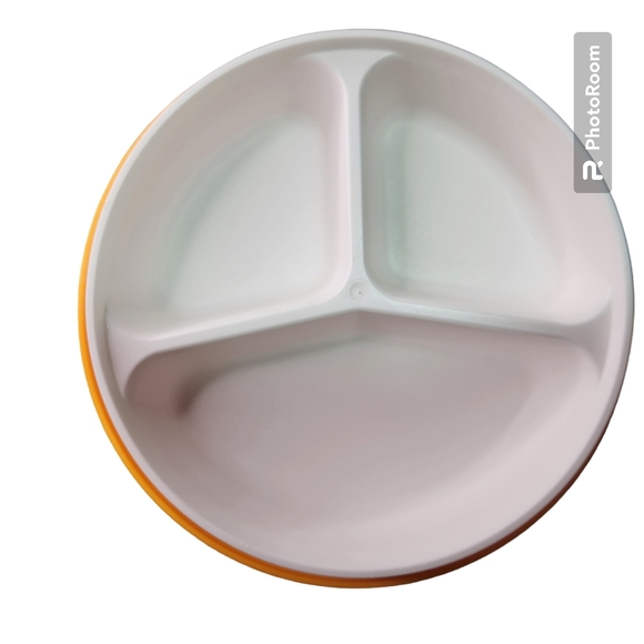 Tupperware Little Dinner kid Multiuse 3 Compartment Warming Plate Bowl Lid Spoon - Picture 5 of 10